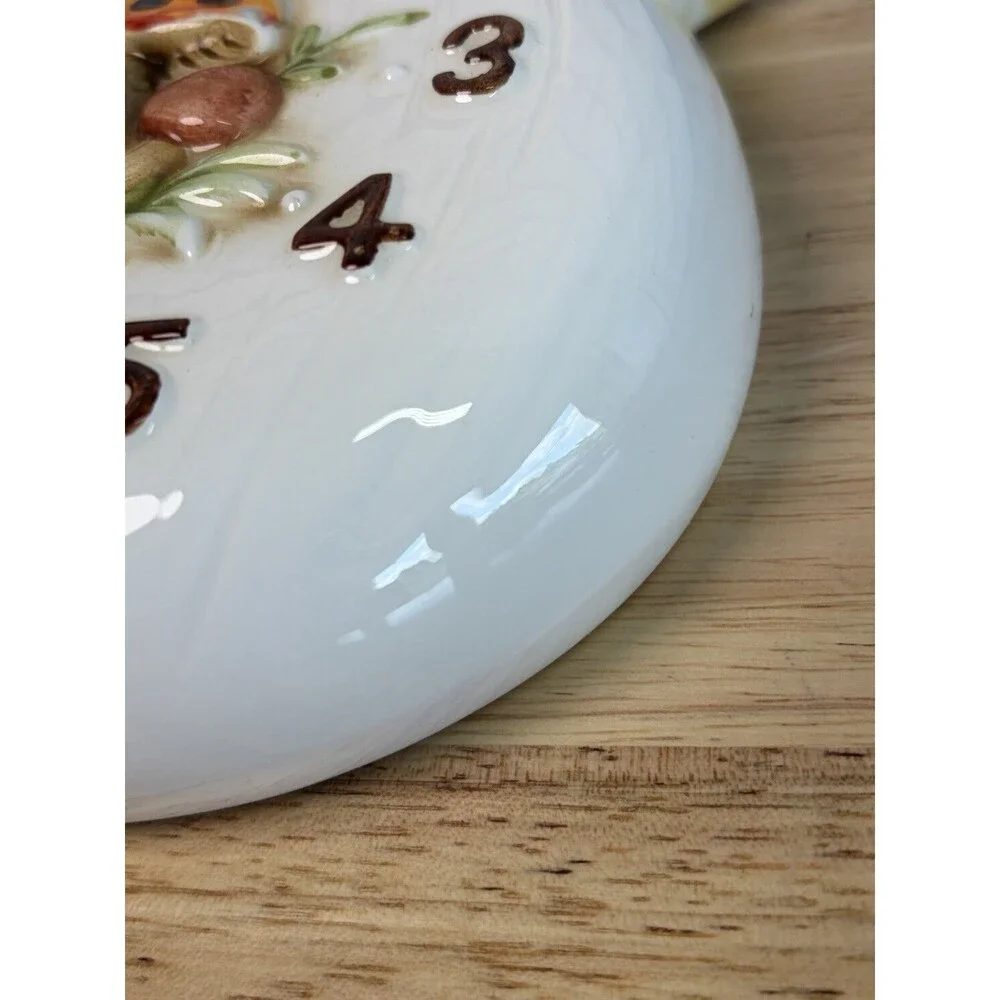Vintage 1970's Sears Merry Mushroom Clock Retro Kitchen MCM Works Mint